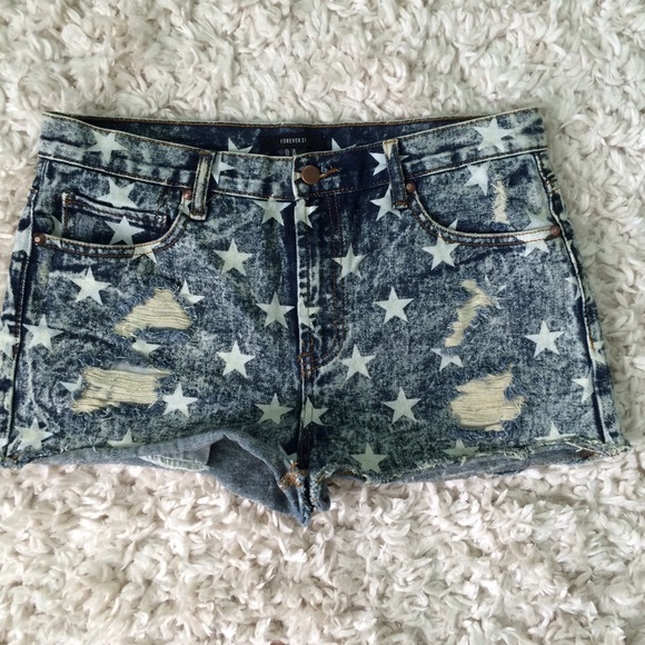 Denim Star Shorts