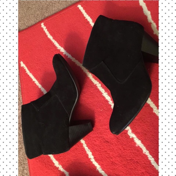 Lane Bryant wide suede zip booties.