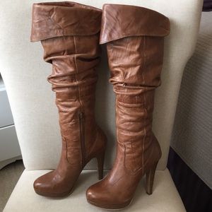 Jessica Simpson Brown Leather boots 5.5