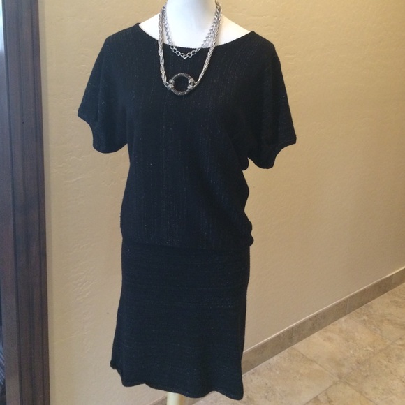 Ella Moss Dresses & Skirts - ella moss Black Silk/ Cashmere Sweater Dress
