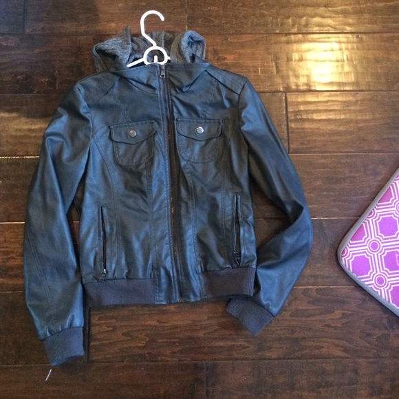 Cute faux leather jacket!