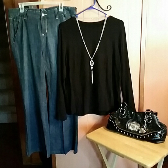 Apt. 9 Tops - Simple black long sleeve top.