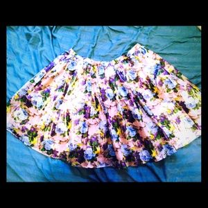 MSGM designer shiny floral skirt