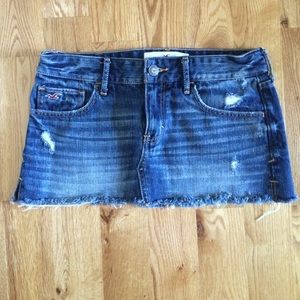 Hollister denim mini skirt