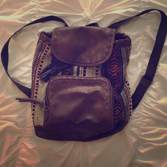 Hippie Leather Fringe Backpack