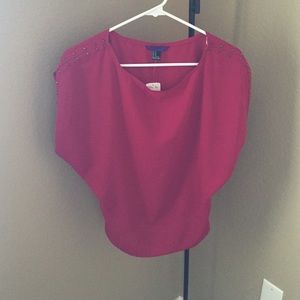 Short sleeve domain style pink top