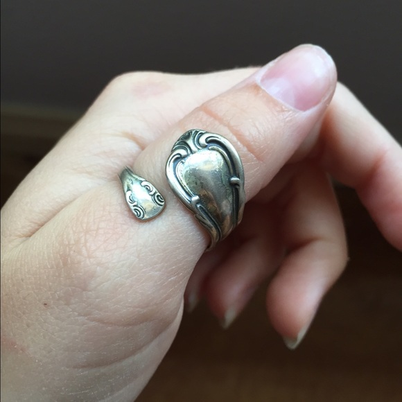 Sterling silver spoon ring