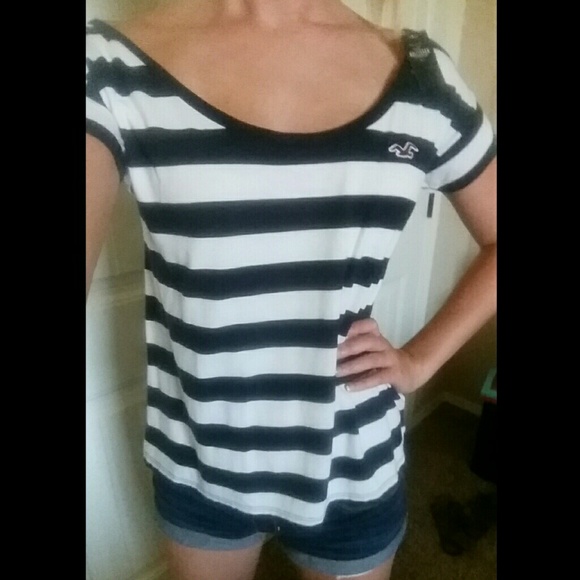 ❌SOLD❌ Hollister Navy Striped Shirt