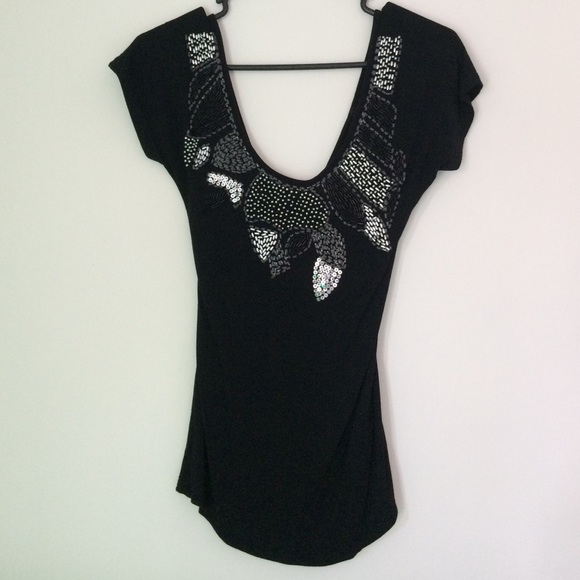 ❌❌SOLD❌❌BKE Boutique embellished top ❤️