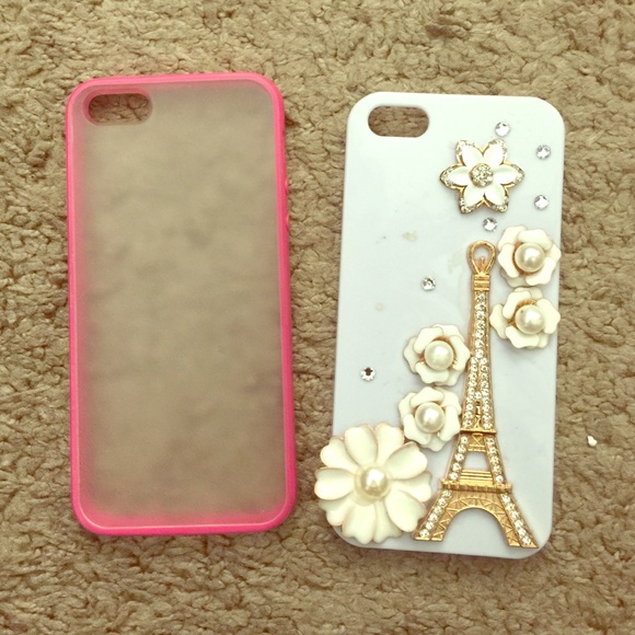 iPhone 5/5s Clear Bumper & 3D Eiffel Tower Case