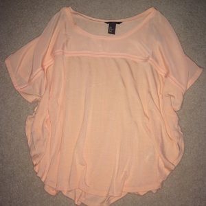 Peach colored drapey top