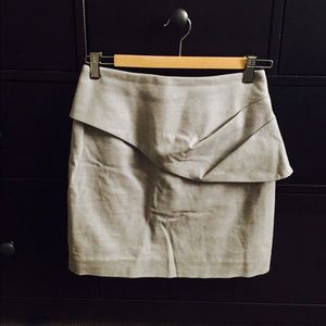 Black Halo Grey Asymmetrical Peplum skirt