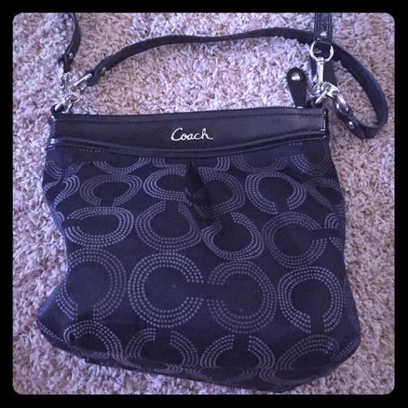 Cross body black coach purse