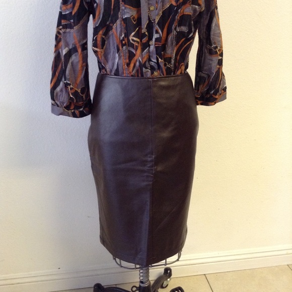 ⚡️NWT⚡️ Brown Faux Leather Skirt