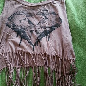 Diamond tassle crop top