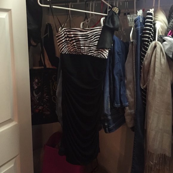 Zebra semi formal dress.