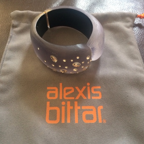 Alexis Bittar Smokey Purple & Crystal Bracelet