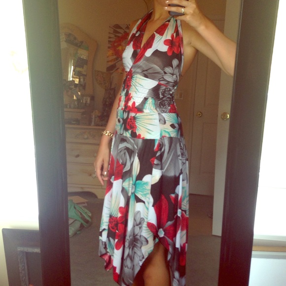 Floral halter dress