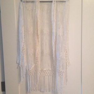 LF White Lace Kimono