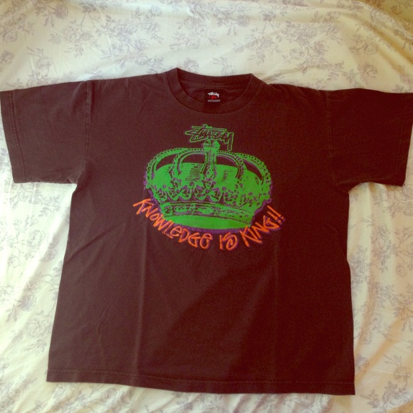 Vintage Stussy nerdy, woke crown tshirt