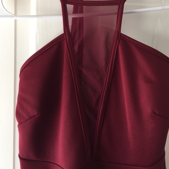 Charlotte Russe Wine Halter Dress - Picture 2 of 4