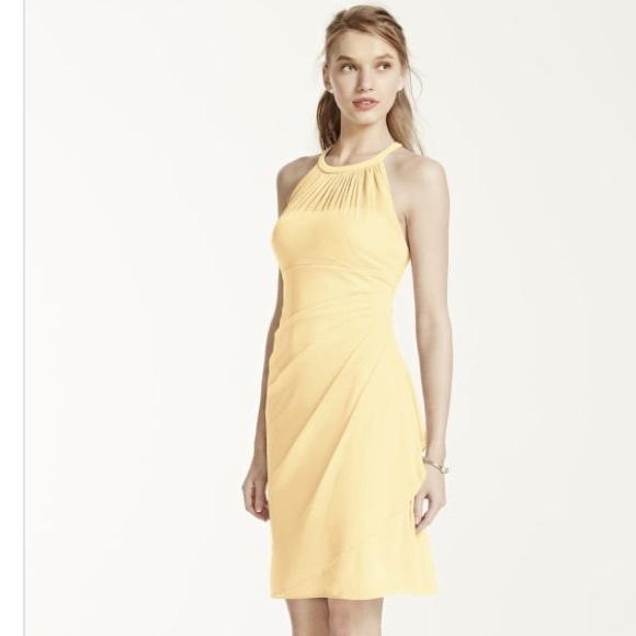 Canary bridesmaid dress