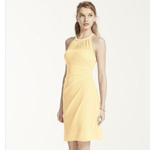Canary bridesmaid dress