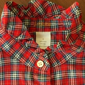 J CREW HOLIDAY 2006 TARTAN BUTTON -UP