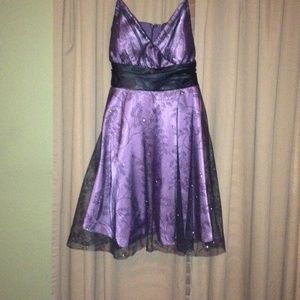Beautiful black and purple formal party dress