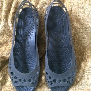 Like NEW Crocs peep toe flats
