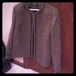 Size 10 Kasper Brown Tweed Blazer