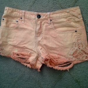 Free People Crochet Cut Off Shorts