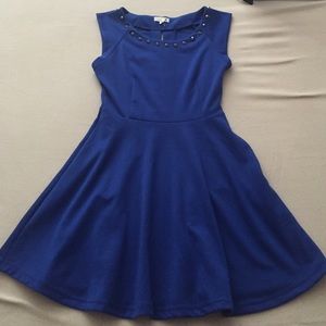 Royal blue skater dress size small