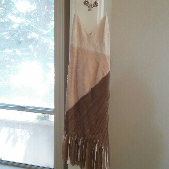 BROWN OMBRE BEBE DRESS