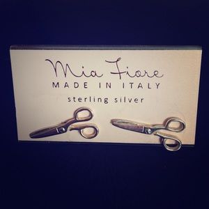 Mia Fiore sterling silver scissor earrings