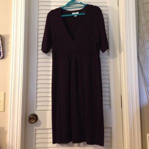 Dark purple Anne Taylor sweater dress from LOFT