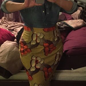 Original African print pencil skirt