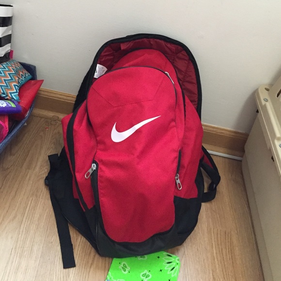Red nike backpack