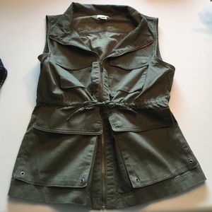 JCrew army green vest