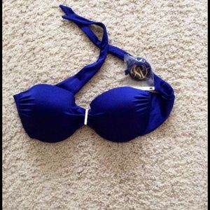 Victoria Secret navy blue bikini top NEW 34DD