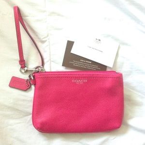 Gorgeous hot pink Coach Wristlet