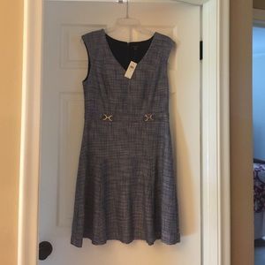 Blue Ann Taylor fit & flare dress