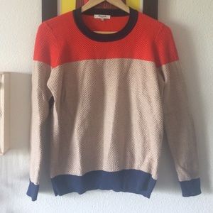 Color blocked Madewell waffle sweater - S