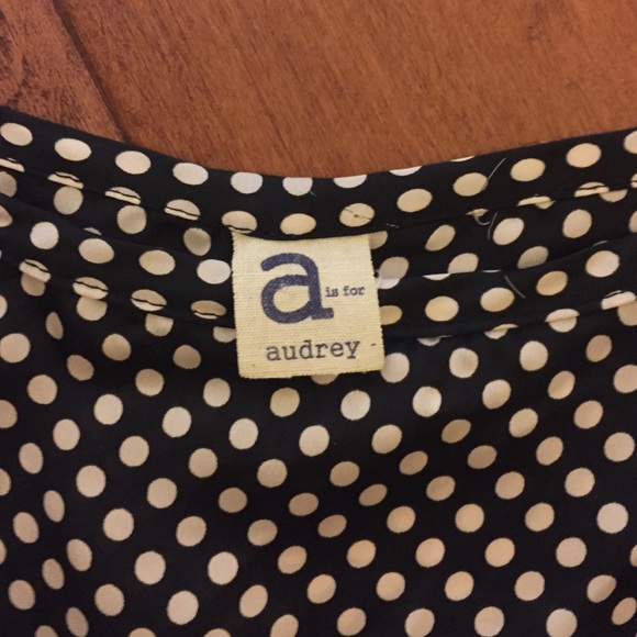 Polka dot silk top