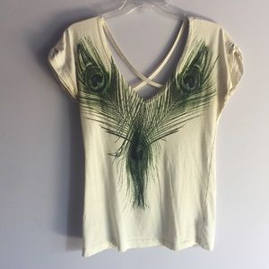 Peacock Shirt with Strappy Back