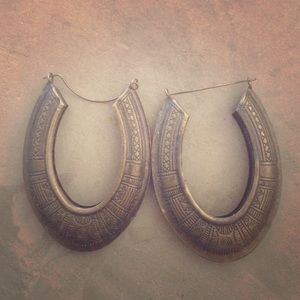 2.5" boho etched earring