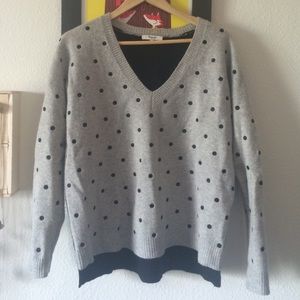 Grey Madewell polka dot sweater - M