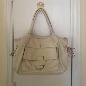 Kate Spade ivory leather Stevie handbag
