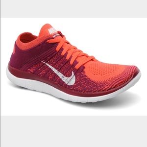 Nike pink and orange FLYKNIT