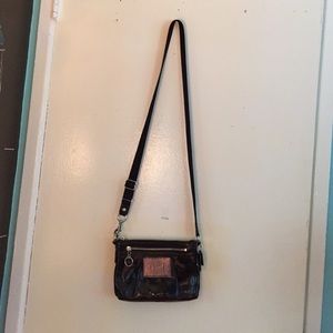 Coach cross body patent leather bag